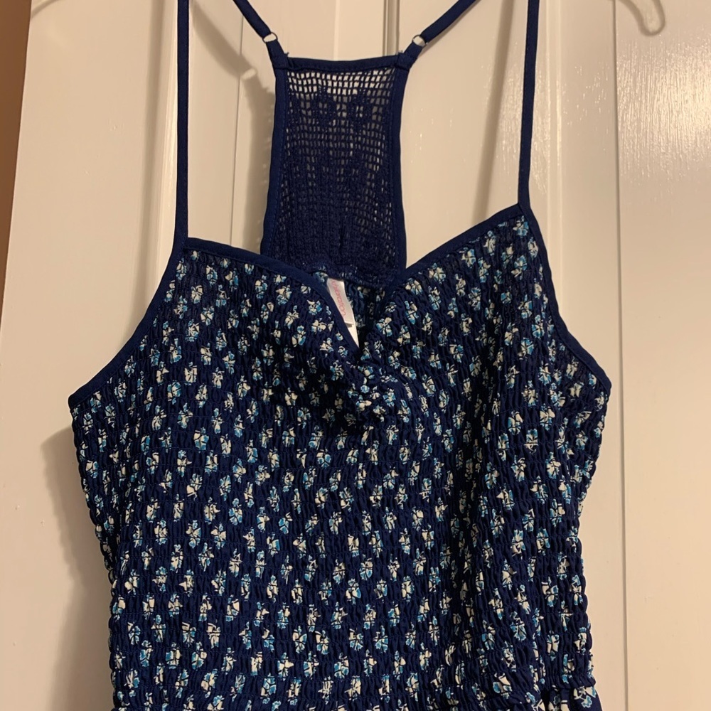 NWOT! Xhilaration Blue patterned Dress - Picture 4 of 5